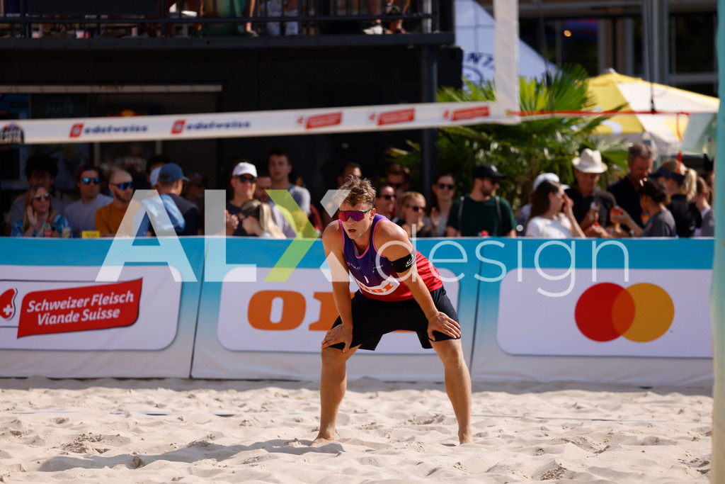 Obi BeachTour 2026 - Basel | BASEL, SWITZERLAND - JULY 19: FLORIAN BREER (SUI) during the Obi BeachTour 2026 match between DILLIER / FLÜCKIGER (SUI) and BREER / KÄLIN (SUI) at Barfüsserplatz on July 19, 2026 in Basel, Switzerland. - Realisiert mit Pictrs.com