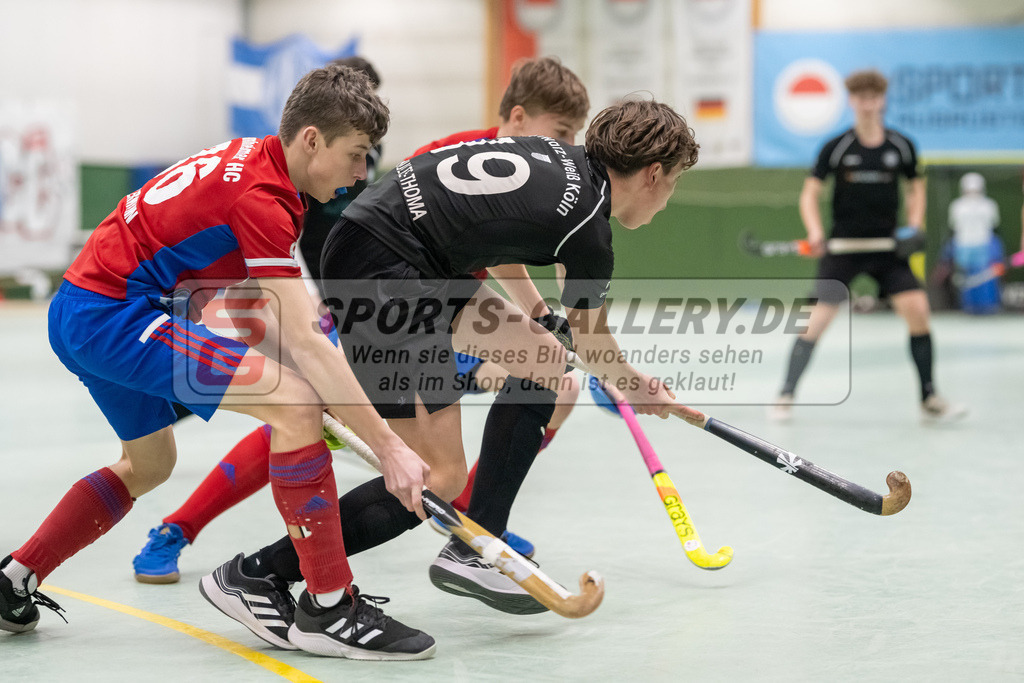 SFE_20230304_0020 | Deutsche Meisterschaft Männliche U16 Halle 2023 am 04.03.2023 in Köln (KTHC Stadion Rot-Weiss Köln Tennis and Hockey Club), Photo: Stephan Fehrmann 2022 (Sports-Gallery)