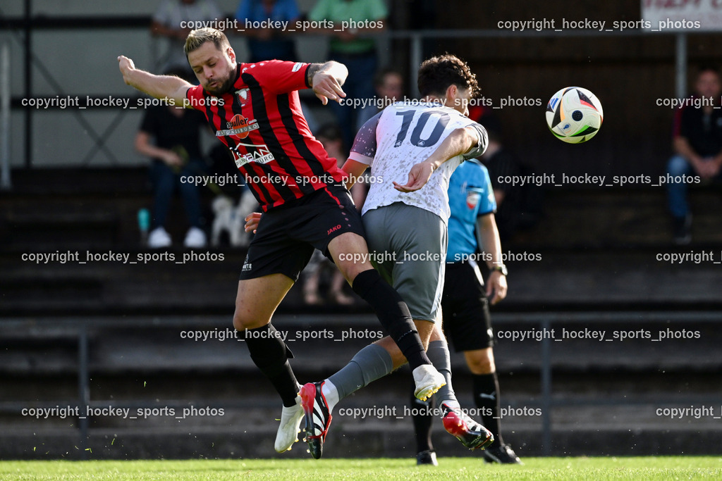 MSC Magdalen vs. ATUS Nötsch  | #10 Luca Guggenberger MSC Magdalen, #91 Christian Lussnig ATUS Nötsch, MSC Magdalen vs. ATUS Nötsch , MSC Magdalen vs. ATUS Nötsch  am 18.07.2025 in Villach (Sportplatz Magdalen), Austria, (Photo by Bernd Stefan)