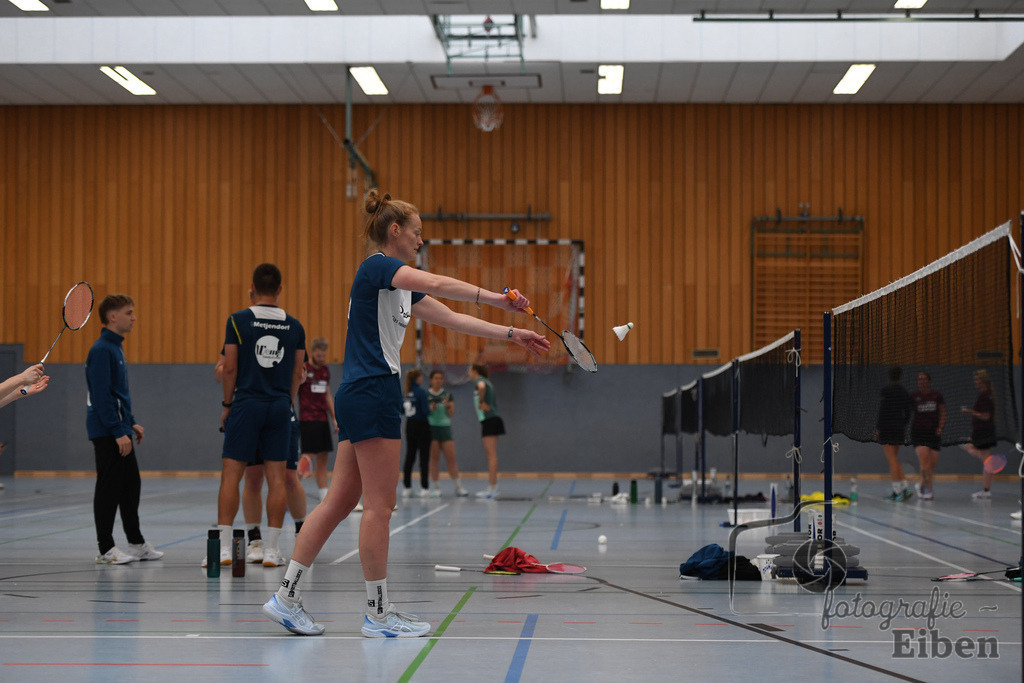 Badminton TV Metjendorf | Frauen Doppel, Wiebke Schwetje und Kira Veldmann; Badminton TV Metjendorf am 26.10.2025 in Metjendorf (Sporthalle Auf dem Kamp); Photo: Philip Eiben 2025 - Realisiert mit Pictrs.com