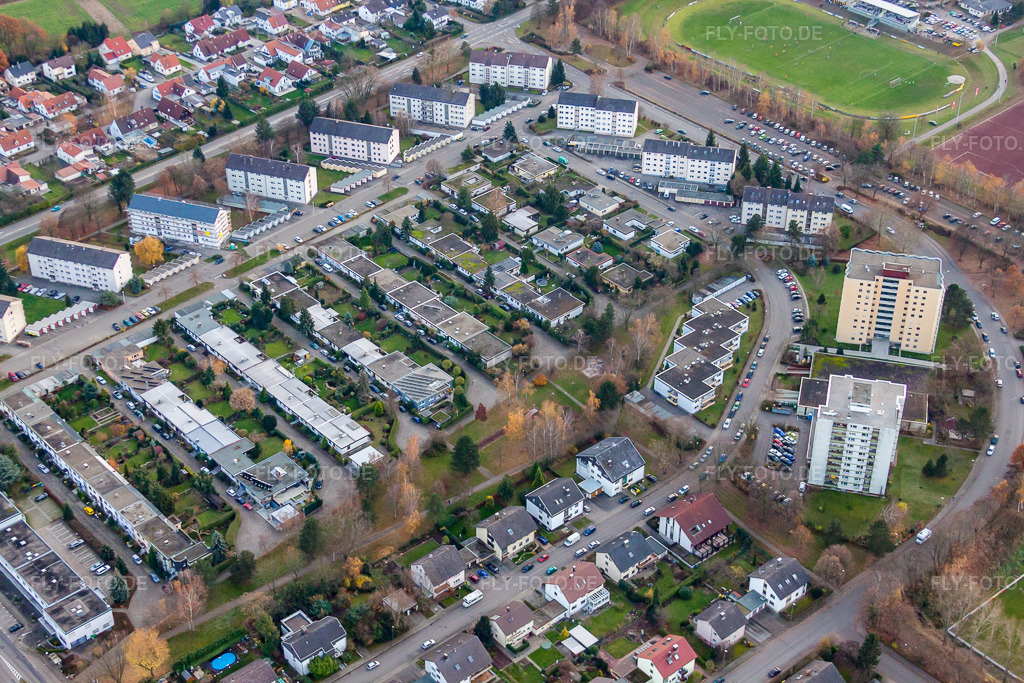Luftbild: Stadionstr in Rastatt im Bundesland Baden-Württemberg in Deutschland. Foto: IMG_22882.jpg vom 21.11.2009 durch Werner Riehm/FLY-FOTO.de