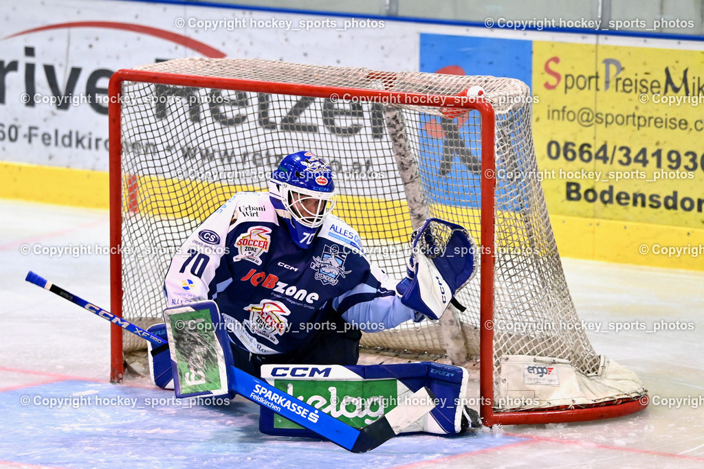 ESC Steindorf vs. MET PHOTOVOLTAIK HORNETS SPITTAL | #70 Moser Lukas ESC Steindorf, ESC Steindorf vs. MET PHOTOVOLTAIK HORNETS SPITTAL, ESC Steindorf vs. MET PHOTOVOLTAIK HORNETS SPITTAL am 26.10.2024 in Steindorf (Ossiachersee Halle), Austria, (Photo by Bernd Stefan)