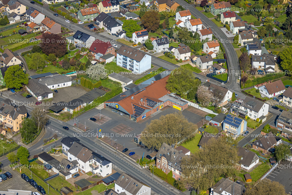 Kamen230406116 | Luftbild, Lidl Supermarkt, Kamen, Ruhrgebiet, Nordrhein-Westfalen, Deutschland