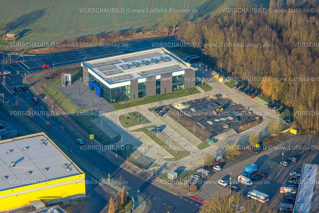 Hamm250200423Rhynern | Luftbild, Baugebiet mit Neubau Mensing Galerie an der Werler Straße Ecke Unnaer Straße, Stadtbezirk Rhynern, Hamm, Ruhrgebiet, Nordrhein-Westfalen, Deutschland