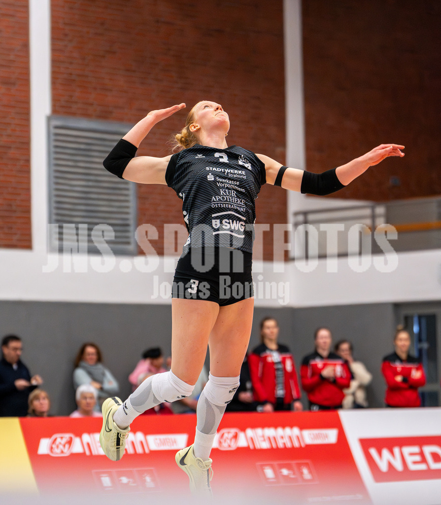 Volleyball I Frauen I Saison 2025-2026 I 2 Bundesliga Pro I 17. Spieltag VFL Oythe - VC Stralsund I 1714 | Gesa Brandstrup (3,VC Stralsund) - Realisiert mit Pictrs.com