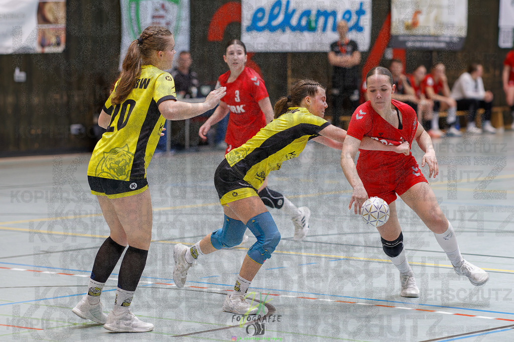 Hessenmeisterschaft wJC - Finale; HSG Kleenheim - HSG Weiterstadt/ Braunsh.Worf. | Hessenmeisterschaft wJC - Finale; HSG Kleenheim - HSG Weiterstadt/ Braunsh.Worf. am 22.03.2025 in Biedenkopf (Sporthalle Lahntalschule)Photo © 2025 - Jörg Heinrich - Realisiert mit Pictrs.com