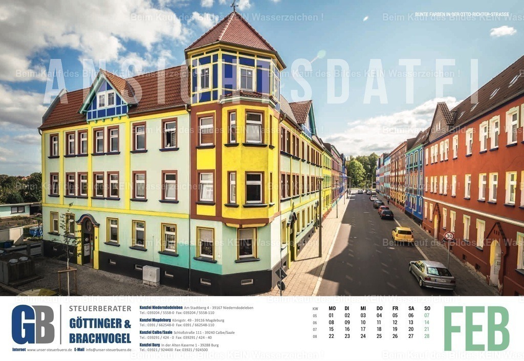 Luftbild Kalender Magdeburg Sachsen Anhalt Moderne | Beispiele Firmenkalender individuell mit eigenem Logo - Realisiert mit Pictrs.com