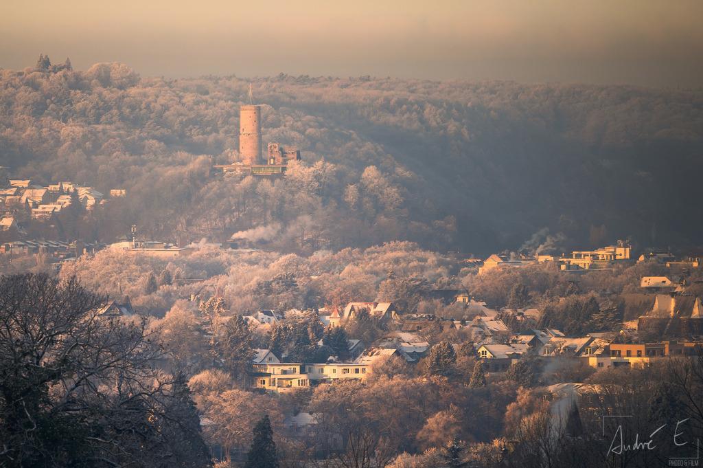 Godesburg in der Wintersonne | Online Foto-Shop von André Engelhardt, Filmemacher und Fotograf. Fine Art Prints, Kunstdrucke, Fotogeschenke, Souvenirs von Mosel, Rhein und mehr. 
