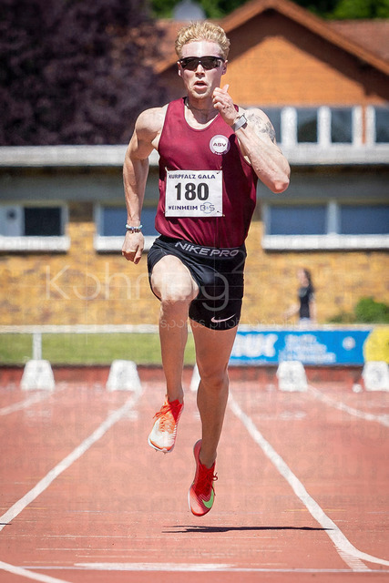 B&amp;S Kurpfalz Gala; Weinheim, 23.05.2026 | WEINHEIM, GERMANY - MAY 24: Marvin Schulte (GER/ASV Köln e. V.) during the B&amp;S Kurpfalz Gala am 23.05.2026 at the  Sepp-Herberger-Stadium in Weinheim (Baden-Wuerttemberg / Germany).