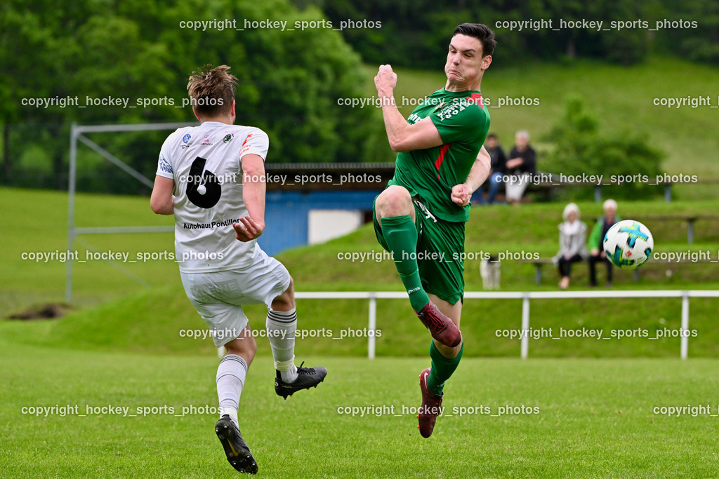 FC ASKÖ Gmünd vs. Rapid Lienz  | #6 Florian Unterweger Rapid Lienz, #19 Nico Payer ASKÖ Gmünd, FC ASKÖ Gmünd vs. Rapid Lienz , FC ASKÖ Gmünd vs. Rapid Lienz  am 02.06.2024 in Gmünd (Sportplatz Gmünd), Austria, (Photo by Bernd Stefan)
