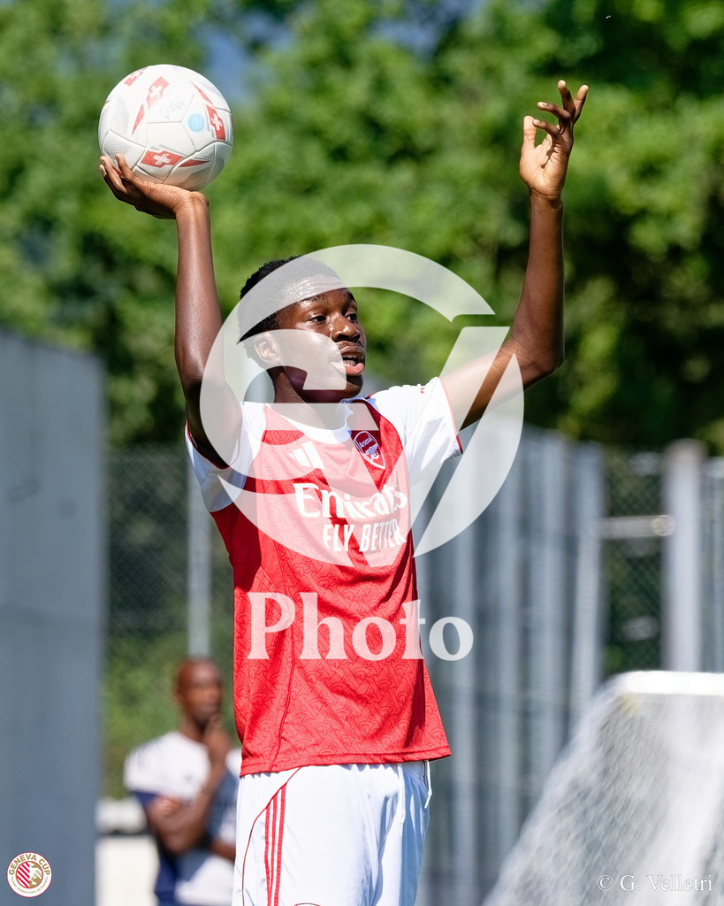 GenevaCup Group Phase - Arsenal FC v Servette FC | during the GenevaCup Group Phase match between Arsenal FC and Servette FC at Stade des Arberes in Meyrin, Switzerland