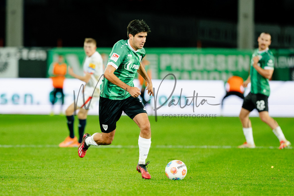 2. Bundesliga, Saison 2025/26, 11. Spieltag: SC Preußen Münster - Holstein Kiel | Münster, 31.10.2025: 2. Bundesliga, 11. Spieltag, SC Preußen Münster gegen Holstein Kiel im LVM-Preußenstadion in Münster an. Foto: sportfotografie.ms | Markus Paletta - Realisiert mit Pictrs.com