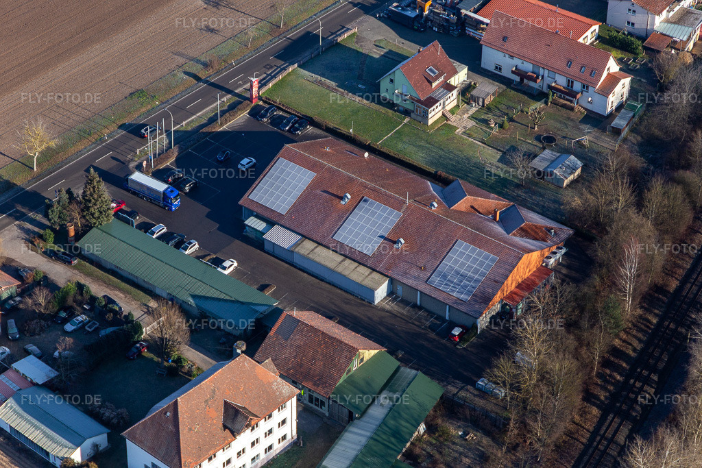 Luftbild: Wasgau Frischemarkt in Steinfeld im Bundesland Rheinland-Pfalz in Deutschland. Foto: IMG_124129.jpg vom 11.01.2021 durch Werner Riehm/FLY-FOTO.de