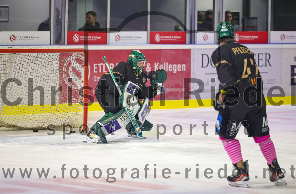 2025-10-10_002_TSV_Erding_gegen_onesto_Tigers_Bayreuth | Erding, Deutschland, 10.10.2025:Eishockey, Oberliga Süd 2025 / 2026, 7. Spieltag, TSV Erding gegen onesto Tigers Bayreuth, Endergebnis: 2:5Torwart David Zabolotny (Erding Gladiators, #72)Foto: Christian Riedel / fotografie-riedel.net