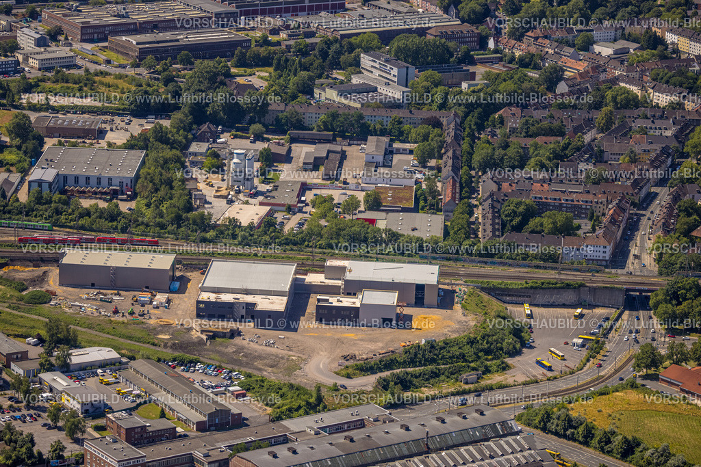 Essen230702982 | Luftbild, RTZ Regionales Trainingszentrum der Polizei, Baustelle und Neubau, Westviertel, Essen, Ruhrgebiet, Nordrhein-Westfalen, Deutschland