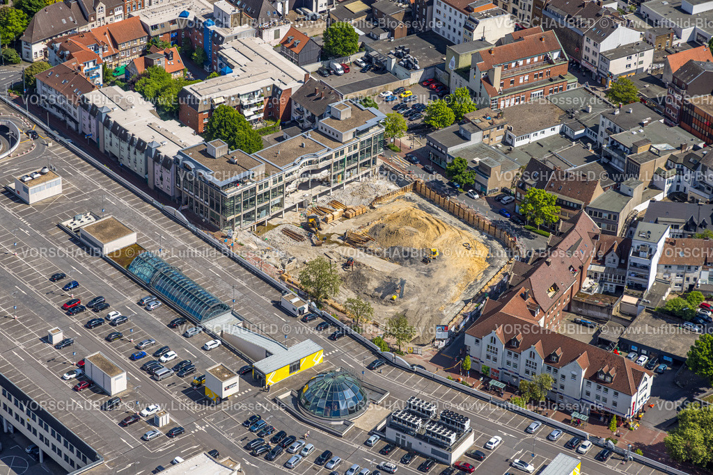 Hamm250500515 | Luftbild, Baustelle mit Abriss der Westhälfte der Ritterpassage, Mitte, Hamm, Ruhrgebiet, Nordrhein-Westfalen, Deutschland