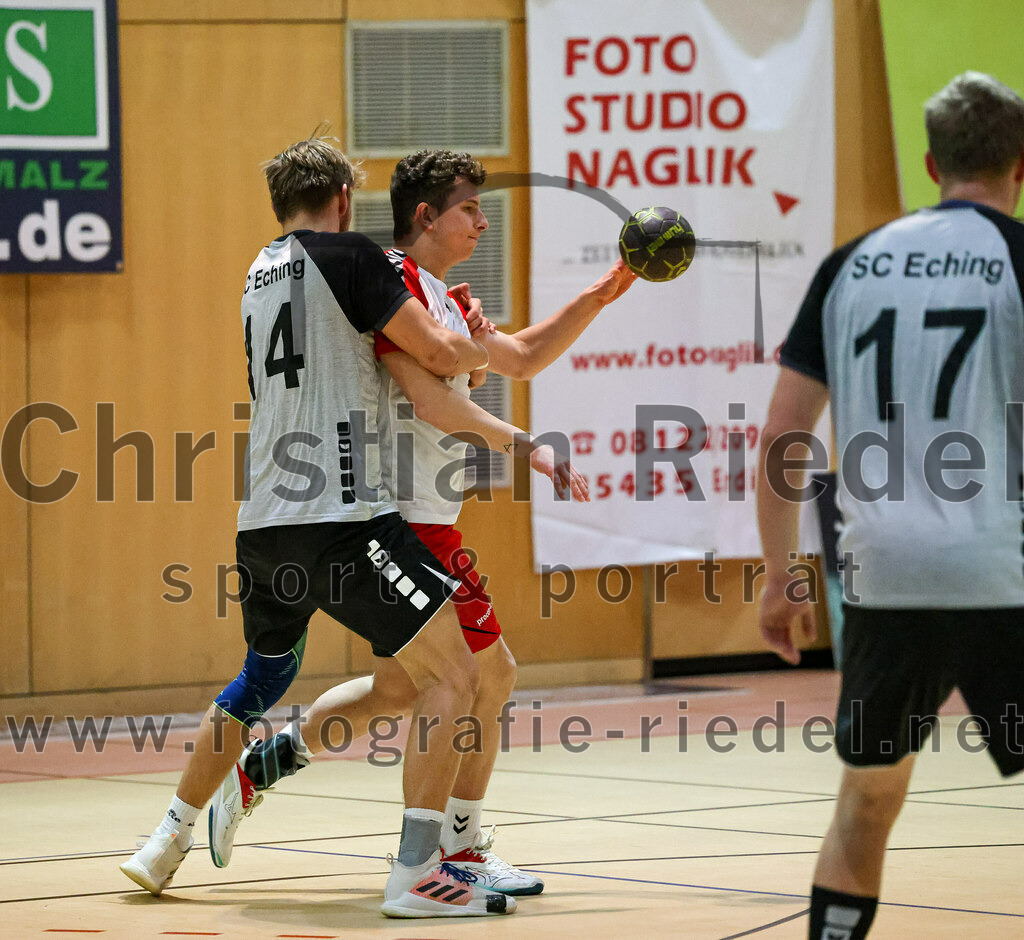 2023-01-21_092_SpVgg_Altenerding_gegen_SC_Eching | Erding, Deutschland, 21.01.2023:
Handball, Bezirksoberliga Männer 2022 / 2023, 12. Spieltag, SpVgg Altenerding gegen SC Eching, Endergebnis: 29:34

Kevin Pausch (SC Eching, #14)

Foto: Christian Riedel / fotografie-riedel.net