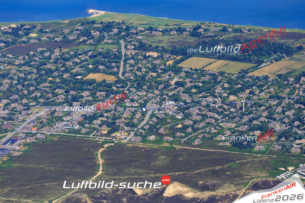 Die Luftbildaufnahme Kampen - Sylt wurde 2018 mittels Flugzeug (keine Drohne) erstellt. Perfekte Schärfe und Druck- Auflösung- Garantiert!