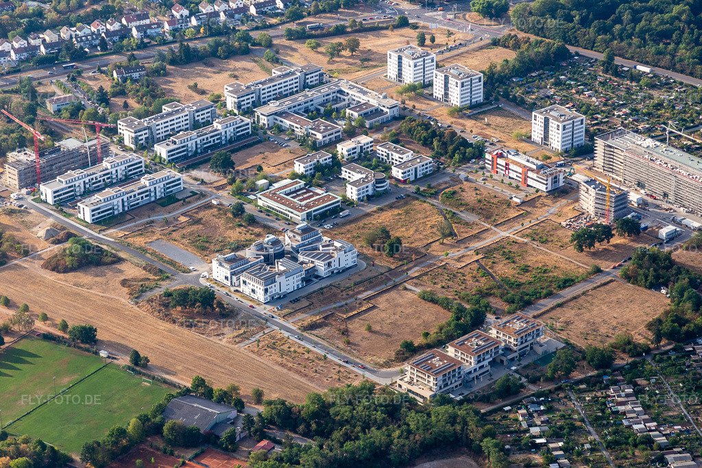Luftbild: Technologiepark Karlsruhe im Ortsteil Rintheim in Karlsruhe im Bundesland Baden-Württemberg in Deutschland. Foto: IMG_134179.jpg vom 26.08.2022 durch Werner Riehm/FLY-FOTO.deTPK