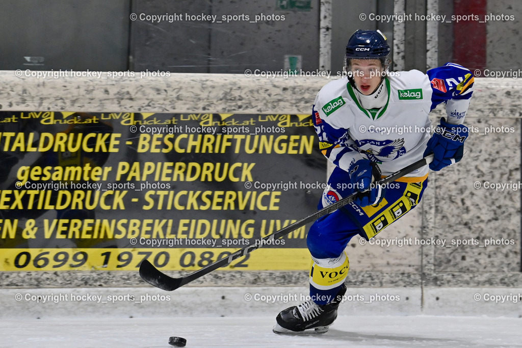 MET PHOTOVOLTAIK HORNETS SPITTAL vs. EC VSV juniors U20  | #22 Nindler Elias EC VSV juniors U20, MET PHOTOVOLTAIK HORNETS SPITTAL vs. EC VSV juniors U20 , MET PHOTOVOLTAIK HORNETS SPITTAL vs. EC VSV juniors U20  am 05.11.2024 in Spittal an der Drau (Goldeck Stadion), Austria, (Photo by Bernd Stefan)