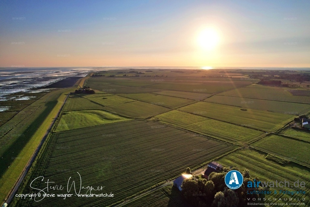 Luftbild Nordstrand, Suederhafen, An de Wehl, Evensbüller Chaussee, Husumer Bucht | Luftbild Nordstrand, Suederhafen, An de Wehl, Evensbüller Chaussee, Husumer Bucht