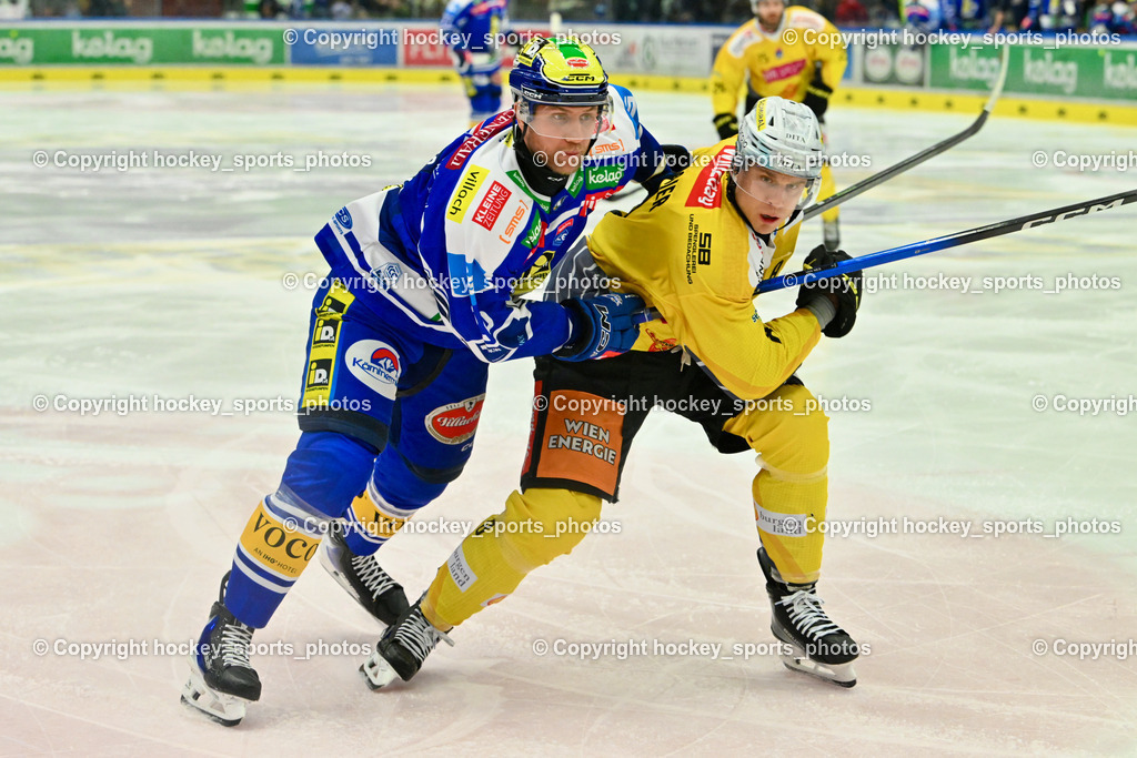 EC IDM WÄRMEPUMPEN VSV vs. Vienna Capitals | #26 Guus van Nes EC VSV, #8 Nelson Nogier Vienna Capitals, EC IDM WÄRMEPUMPEN VSV vs. Vienna Capitals, EC IDM WÄRMEPUMPEN VSV vs. Vienna Capitals am 16.11.2025 in Villach (Stadthalle Villach), Austria, (Photo by Bernd Stefan)
