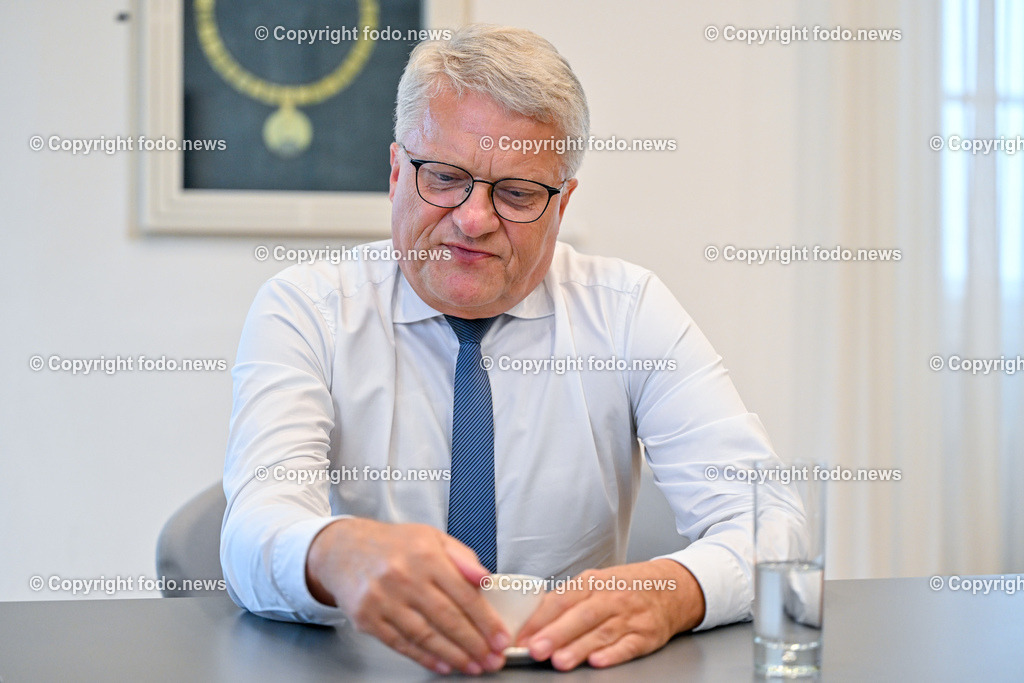 Klaus Luger (SP_ Bgm. der Stadt Linz)_ 01.07.2024-25 | 01.07.2024, Altes Rathaus, AUT, Buergermeister Klaus Luger, im Bild Klaus Luger (SP, Buergermeister der Stadt Linz) 
