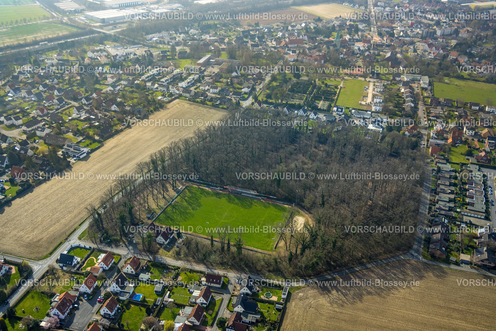 Hamm240306803 | Luftbild, Alter Sportplatz Papenloh Am Sportplatz, Fußballstadion Sportverein Westfalia Rhynern e.V., Wohngebiet, Stadtbezirk Rhynern, Hamm, Ruhrgebiet, Nordrhein-Westfalen, Deutschland