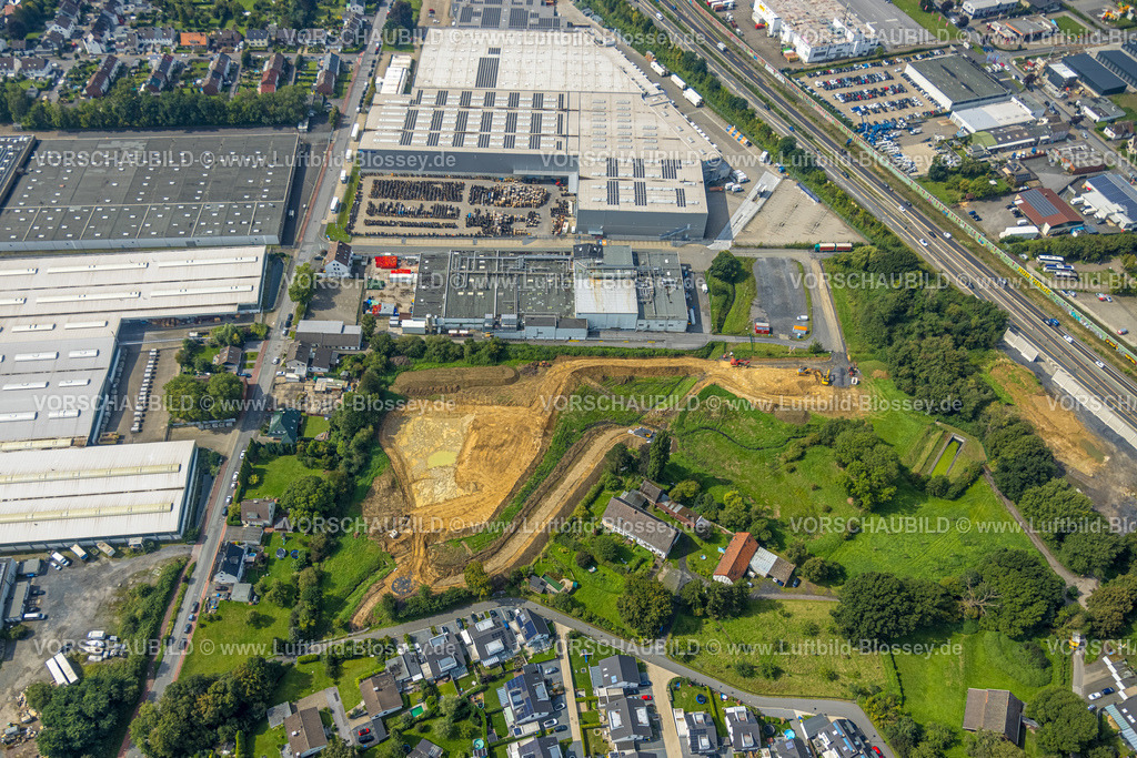 Holzwickede230901272 | Luftbild, Sonepar Niederlassung Deutschland Region West, nebenan Baugebiet, Holzwickede, Ruhrgebiet, Nordrhein-Westfalen, Deutschland