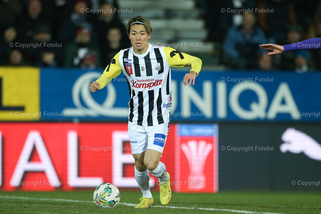 A_LUI_20230205_0009 | LINZ,  AUSTRIA, SOCCER, UNIQA ÖFB CUP, LASK VS AUSTRIA KLAGENFURT
IM BILD: Keith Nakamura (Lask)
FOTO:FOTOLUI/UW