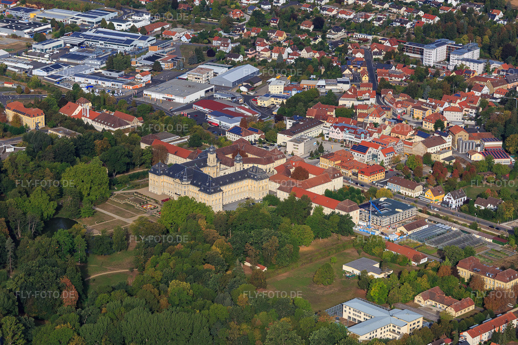 Luftbild: Orthopädisches Krankenhaus Schloss Werneck in Werneck im Bundesland Bayern in Deutschland. Foto: IMG_111312.jpg vom 09.09.2018 durch Werner Riehm/FLY-FOTO.deWWW.KNIE-HUEFT-OP.DE