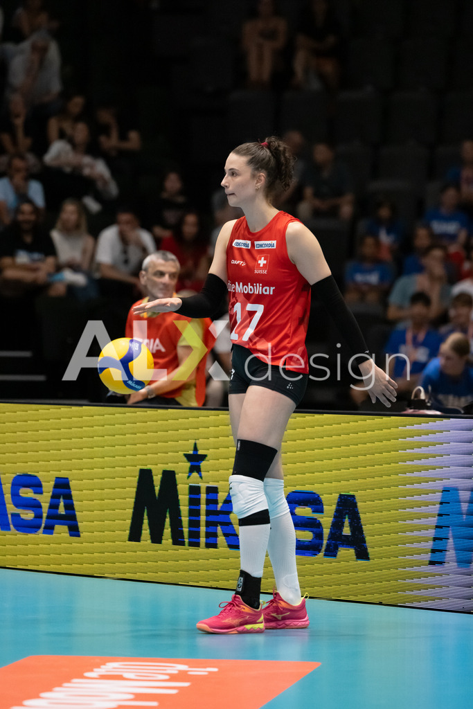 Austria v Switzerland - CEV European League Women | KRIENS, SWITZERLAND - JUNE 14: JULIE LENGWEILER of Switzerland during the CEV European League match between Austria and Switzerland at Pilatus Arena on June 14, 2026 in Kriens, Switzerland. - Realisiert mit Pictrs.com