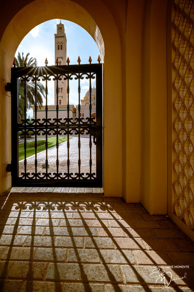 Sultan Qaboos Moschee, Nizwa, Oman | Herzlich willkommen auf meiner Seite! Ich bin Elke Wallnisch, Deine Fotografin für lichtstarke Momente. Der Name steht für alles, was mich mit der Fotografie verbindet: Das Licht und seine machtvolle Wirkung auf eine Situation oder unsere Stimmung - Realisiert mit Pictrs.com