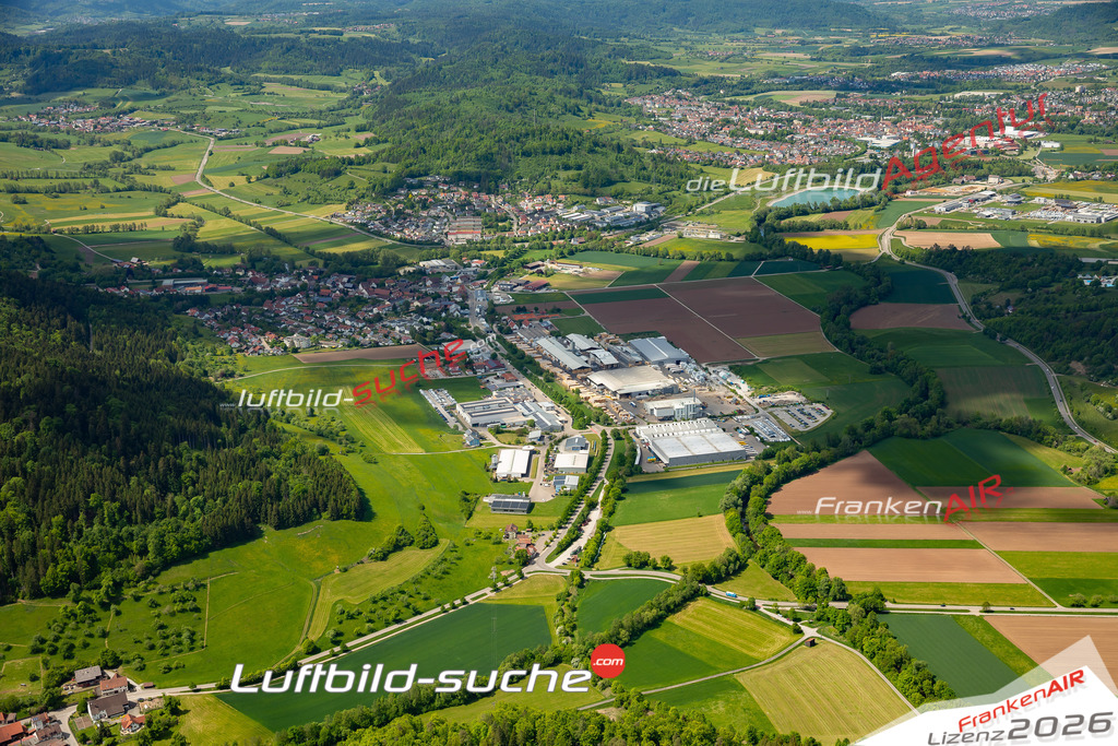 Schöne Luftaufnahme Unterrot Gewerbegebiet Gaildorf - Die Luftaufnahme wurde 2025 vom Flugzeug heraus erstellt ( keine Drohne ) - Hochauflösende Luftaufnahme - für professionelle Ausdrucke geeignet. Die Geschenkidee !Mit Lizenz und Bildrechte bestellbar