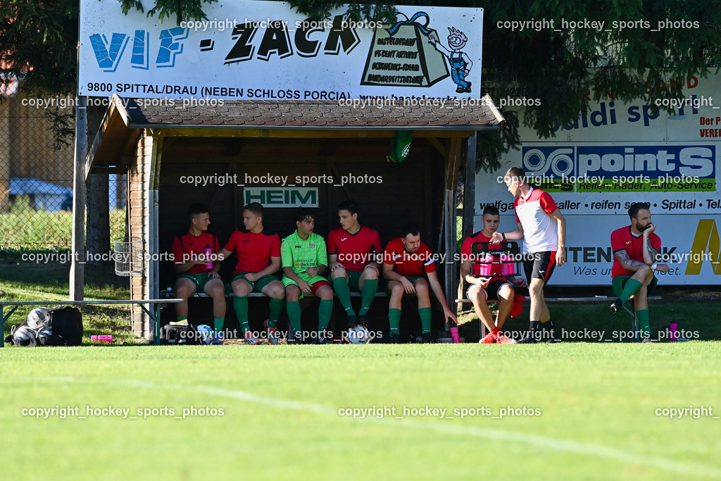 FC Gmünd vs. Union Matrei 19.8.2023 | Spielerbank FC Gmünd, Assistentcoach FC Gmünd Udo Gasser