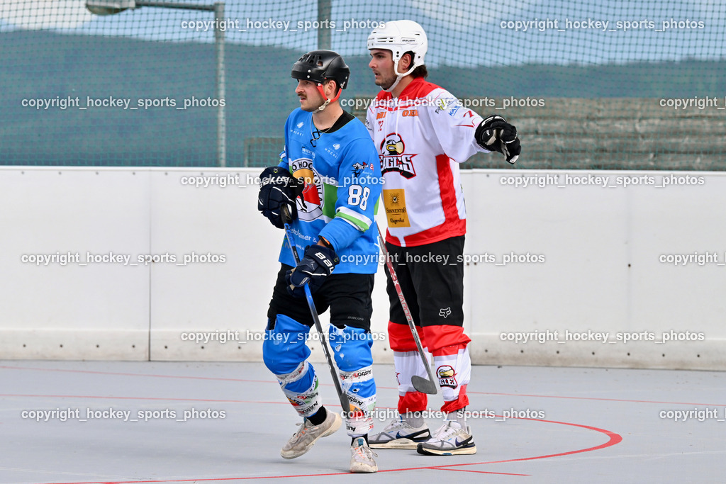 SV ASKÖ Ballhockey Villach vs. Ultras Spittal | #88 Ahammer Benjamin SV ASKÖ Ballhockey, #72 Leiner Kevin HSC Zwa, SV ASKÖ Ballhockey Villach vs. Ultras Spittal, SV ASKÖ Ballhockey Villach vs. Ultras Spittal am 10.05.2026 in Villach (Alpen Arena ), Austria, (Photo by Bernd Stefan)