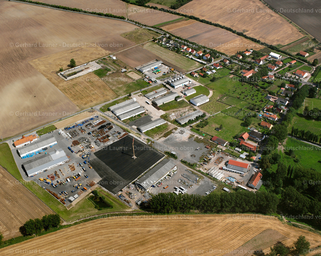 2589723 | MERXLEBEN 01.08.2005 Gewerbegebiet und Firmenansiedlung  in Merxleben im Bundesland Thüringen, Deutschland // Industrial estate and company settlement  in Merxleben in the state Thuringia, Germany Foto: Gerhard Launer