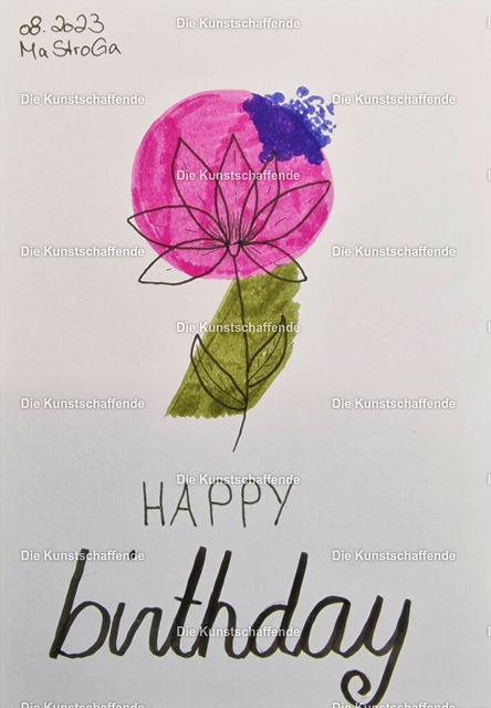 The ArtCreator-160623 | Kunstdruck von handgemalter Postkarte. | Art print from hand painted postcard. - Realisiert mit Pictrs.com