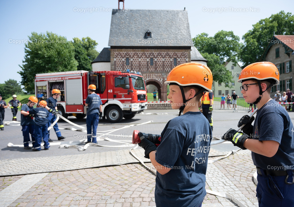 DSC_0488 | 14.06.2025,ble, Lorsch, vor der Königshalle Jugendwehr und Zeitreise durch die Geschichte der Feuerwehr, ,, Bild: Thomas Neu