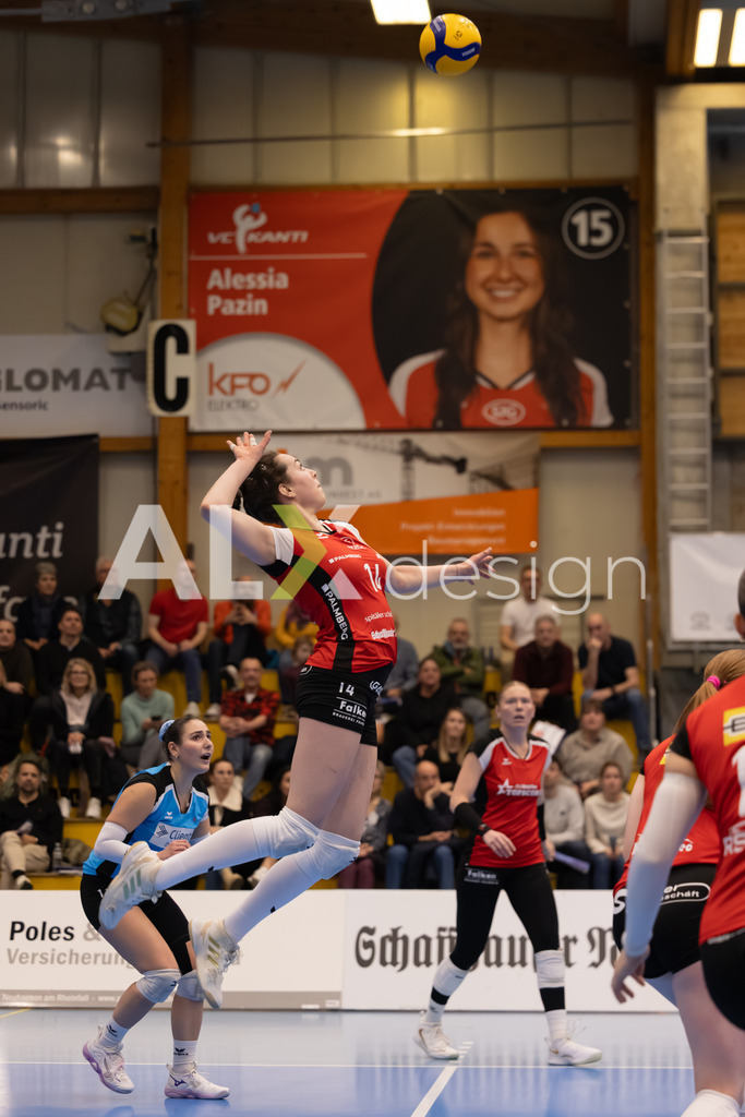 Volleyball I Frauen I Saison 2025-2026 I Volleyball NLA | Women I Round 16 I VC Kanti Schaffhausen - Viteos NUC I 31.01.2026 | 14 Josipa Marković (HR) (VC Kanti Schaffhausen) – Aussen - Realisiert mit Pictrs.com