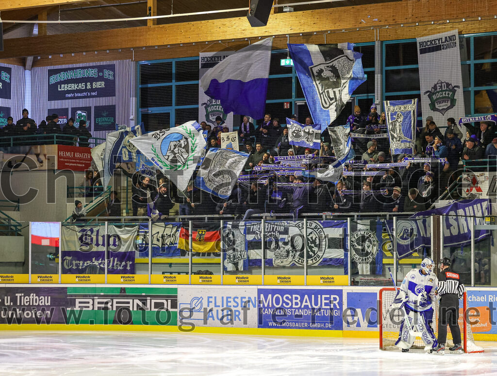 2026-01-23_009_TSV_Erding_gegen_SC_Riessersee | Erding, Deutschland, 23.01.2026:Eishockey, Oberliga Süd 2025 / 2026, 40. Spieltag, TSV Erding gegen SC Riessersee, Endergebnis: 6:5 n.V.Torwart Andreas Mechel (SC Riessersee, #50)Foto: Christian Riedel / fotografie-riedel.net