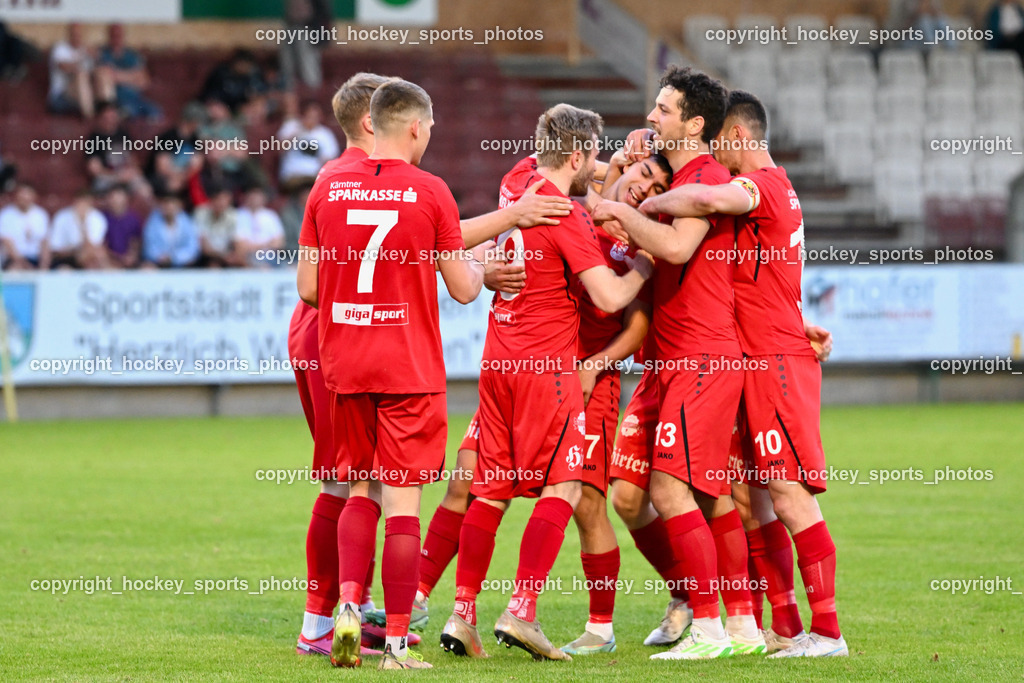 SV Feldkirchen vs. ATSV Wolfsberg 26.5.2023 | Jubel ATSV Wolfsberg Mannschaft, #17 Maximilian Sorger, #13 Bastian Rupp, #19 Hubert Kothmaier