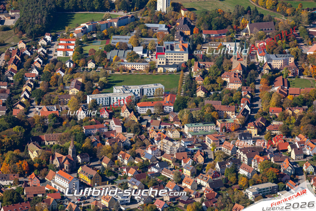 aktuelles Luftbild von  Neuendettelsau - Luftaufnahme wurde 2019 von https://frankenair.de mittels Flugzeug (keine Drohne) erstellt.