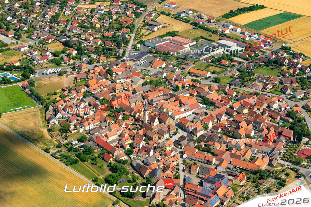 Das Luftbild zeigt :  Abtswind - Die Luftaufnahme wurde 2023 vom UL-Flugzeug aus erstellt ( keine Drohne ) - Hochauflösende Luftaufnahme - Für grossformatige Ausdrucke geeignet. Die Geschenkidee !Mit Lizenz und Bildrechte bestellbar