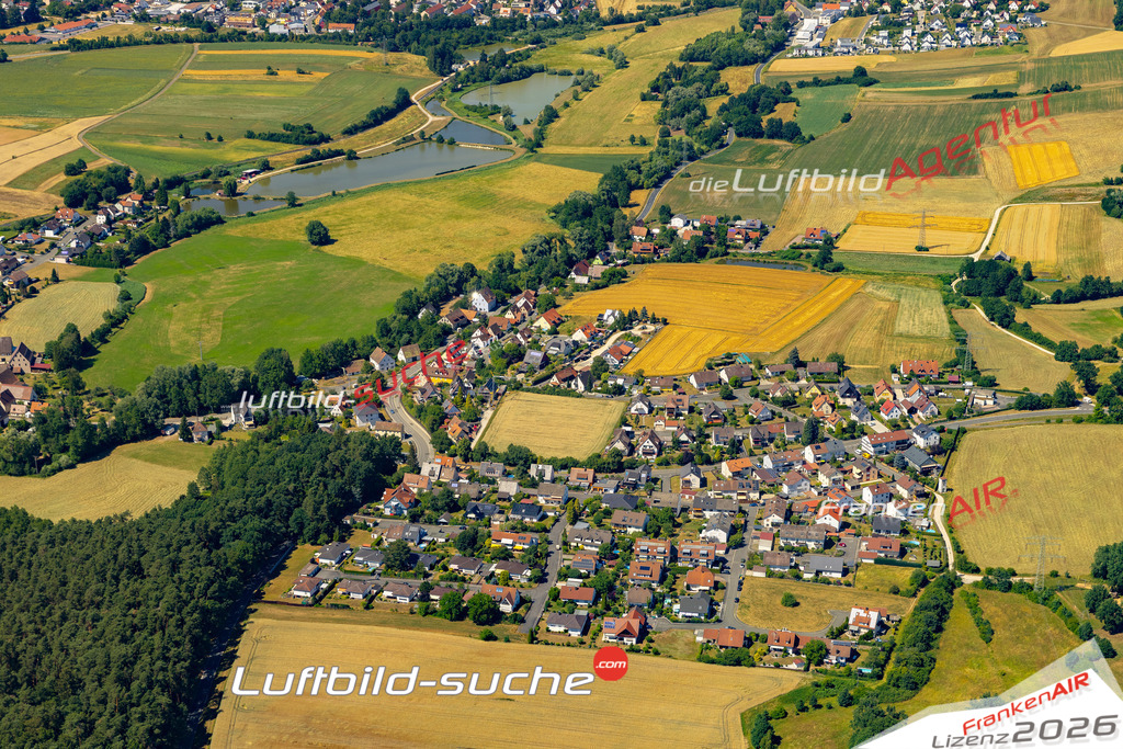 Aktuelles Luftbild von Rollhofen Neunkirchen am Sand - Die Luftaufnahme wurde 2022 mittels UL-Flugzeug erstellt ( keine Drohne ) - hochauflösende Kamera-Systeme von  Canon -Beste Qualität - Für grossformatige Ausdrucke geeignet. Die Geschenkidee !