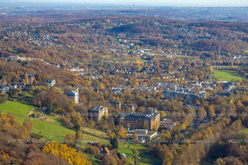 Herdecke251104361 | Luftbild, Gemeinschaftskrankenhaus Herdecke gGmbH mit Blick auf Heredcke, Waldgebiet und herbstliche Bäume, Westende, Herdecke, Ruhrgebiet, Nordrhein-Westfalen, Deutschland