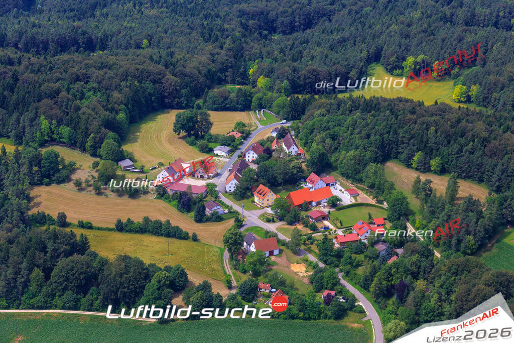 Die Luftaufnahme Troßalter - Birgland wurde vom UL-Flugzeug (keine Drohne) aus fotografiert.Hohe Druck- Auflösung-die Geschenkidee!