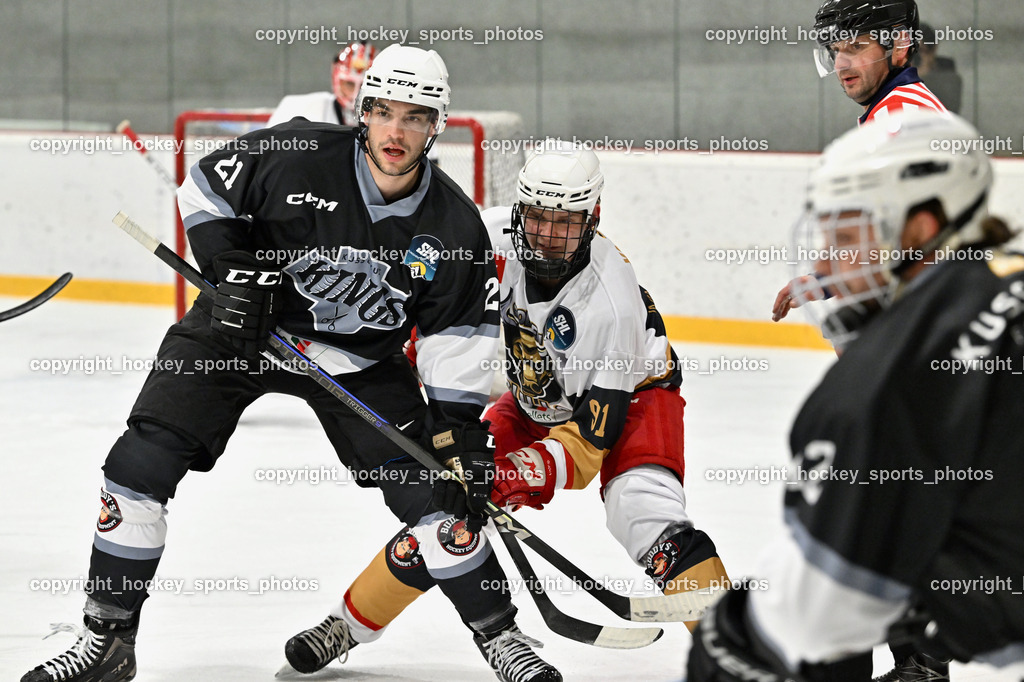 Kuss & Kuss Kings vs. Golden Bulls | #21 Haudum Luka Kuss & Kuss Kings, #91 Vann Ee Luc Golden Bulls, Kuss & Kuss Kings vs. Golden Bulls, Kuss & Kuss Kings vs. Golden Bulls am 30.05.2025 in Ferlach (HTC Eishalle Ferlach), Austria, (Photo by Bernd Stefan)