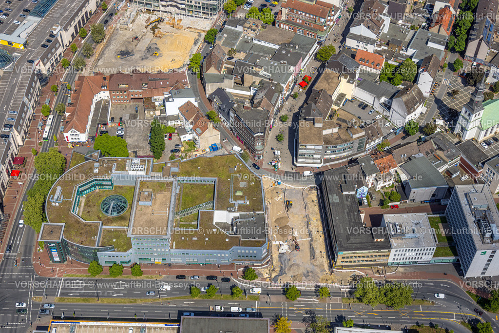 Hamm250500523 | Luftbild, Baustelle Westentor am City-Center, Bundesstraße 63 Westring, Mitte, Hamm, Ruhrgebiet, Nordrhein-Westfalen, Deutschland