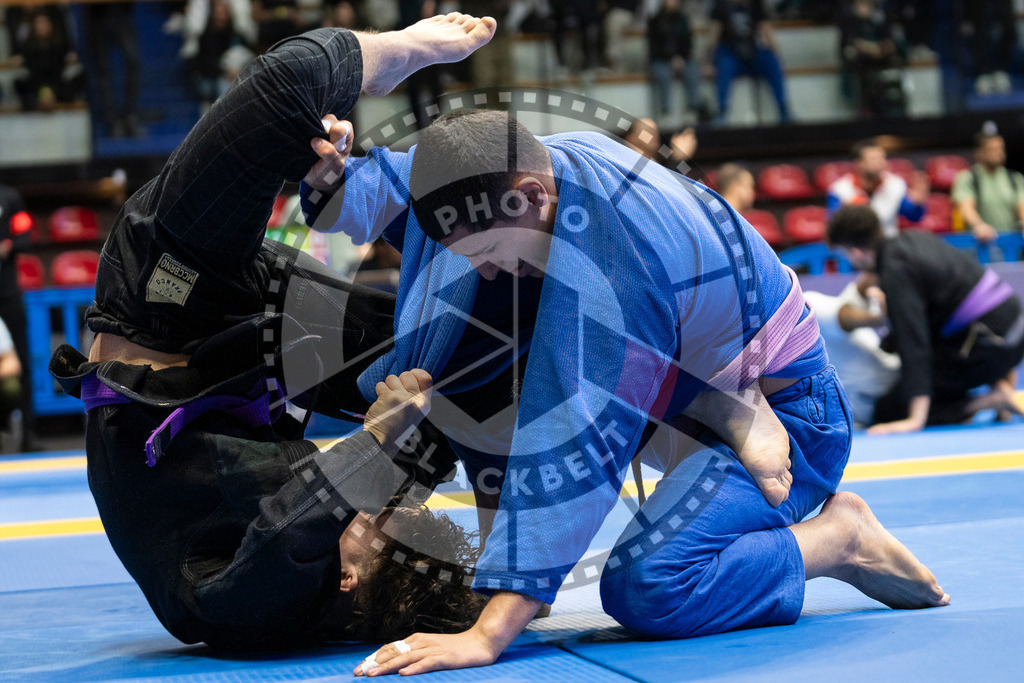 20240123PBB00052 | Fighters compete during the second day of the IBJJF European Championship in Paris, France, on January 23, 2024.